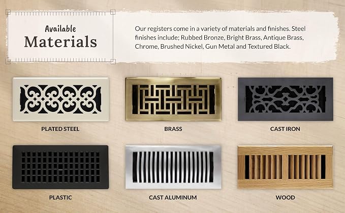 Decor Grates AJH410-GM Oriental Floor Register, 4x10 Inches, Gun Metal Finish - Image 7