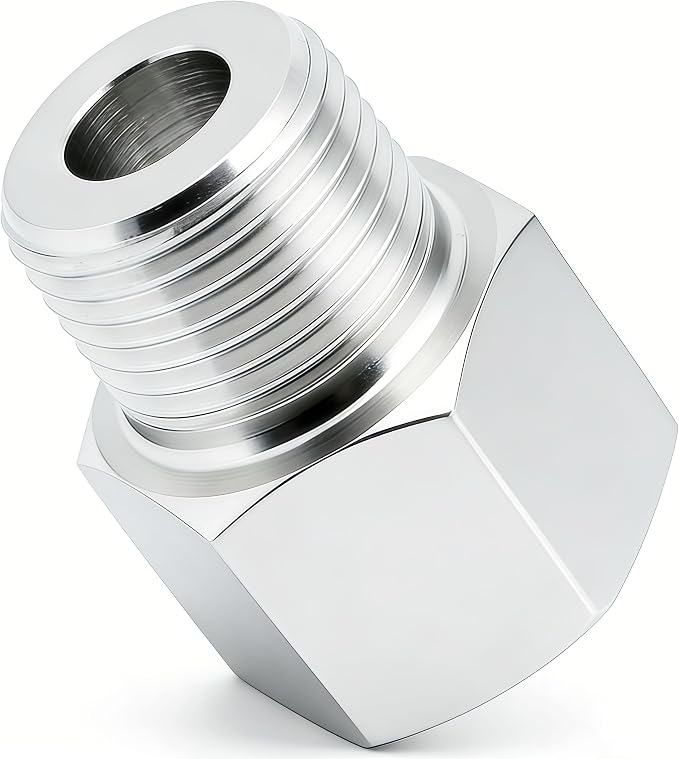 304 Stainless Steel M20*1.5 Female Thread x 1/8" NPT Male Adapter Metric - Image 4