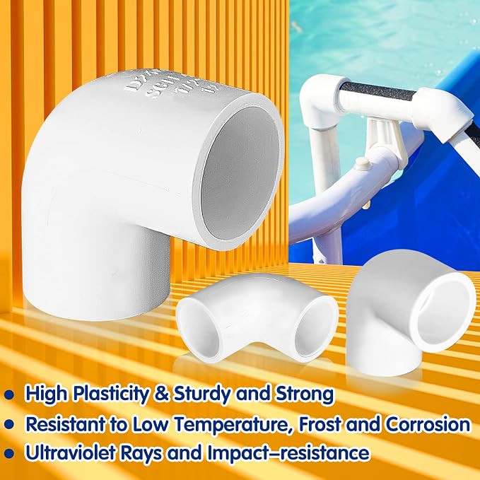 10PCS 1Inch PVC 90 Degree Elbow, 2 Way Right Angle Adapter Fittings, Pipe - Image 6