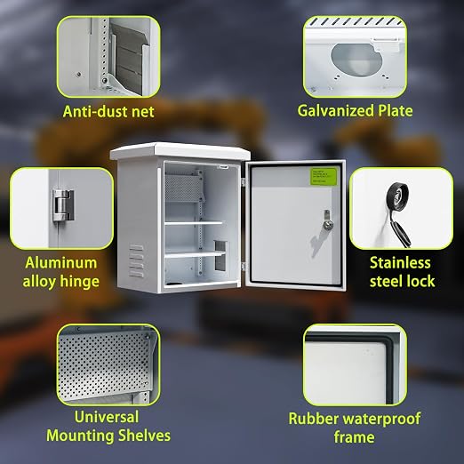 Metal Nema Enclosure with Fan Vented, Mount Track Electrical Box 16X20X12 | - Image 5