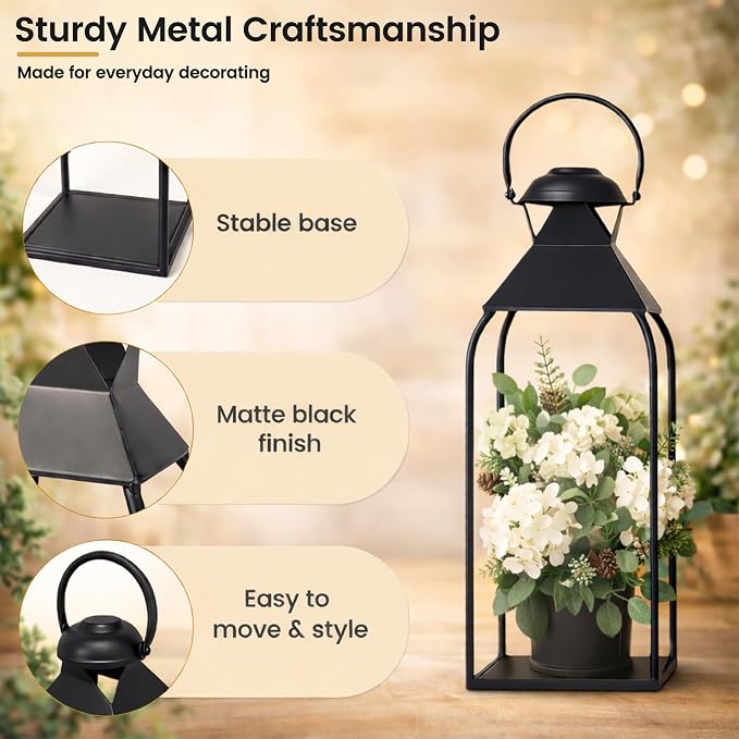 Decorative Metal Lanterns Indoor Outdoor, Wedding & Christmas, Party Decoration - Image 3