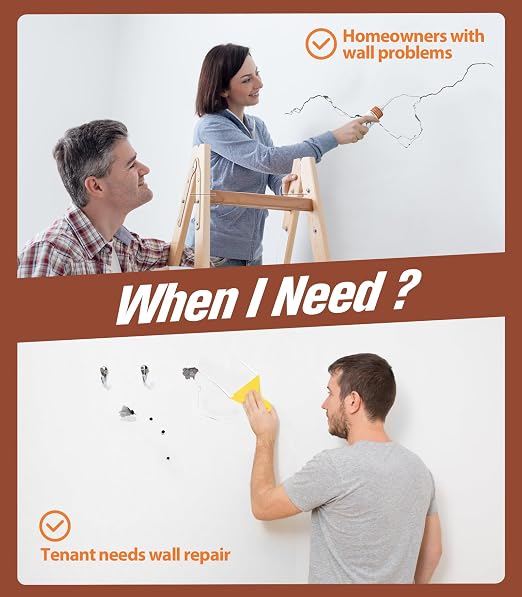 NINGOO Drywall Repair Kit, 2 Pack Wall Repair Paste - Image 8