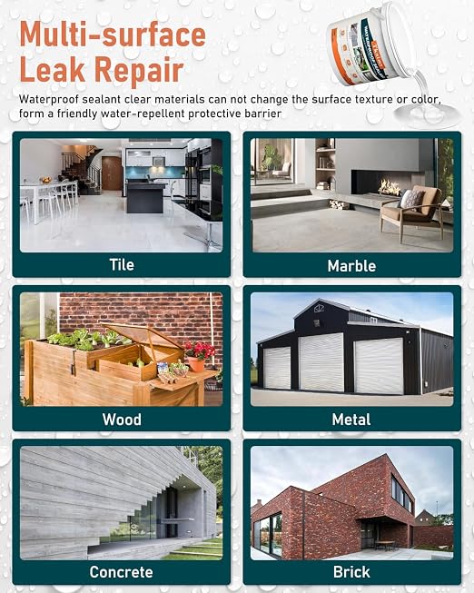 Tkaimy Waterproof Sealant 175oz, Leak Repair, Indoor and Outdoor Use | - Image 6