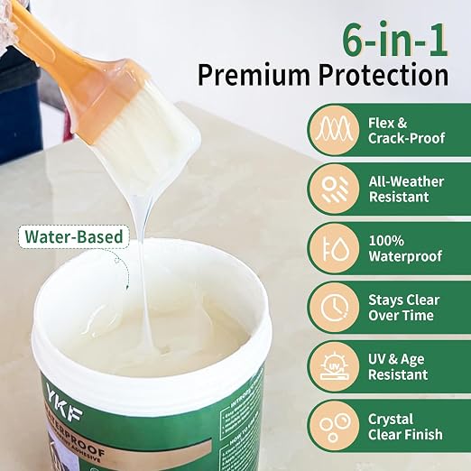 YKF Transparent Waterproof Sealant 68 fl oz, Indoor & Outdoor - Image 2
