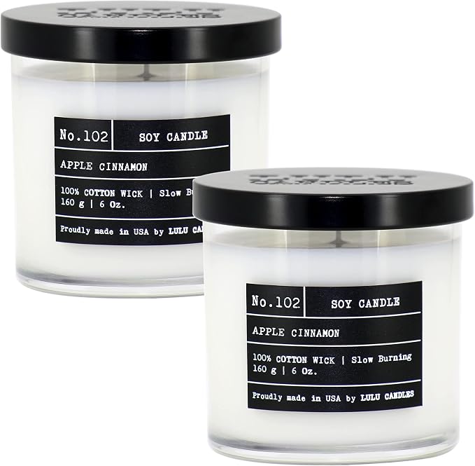 Lulu Candles | Apple Cinnamon | Luxury Scented Soy Jar Candle | Hand Poured in by LULUCANDLES