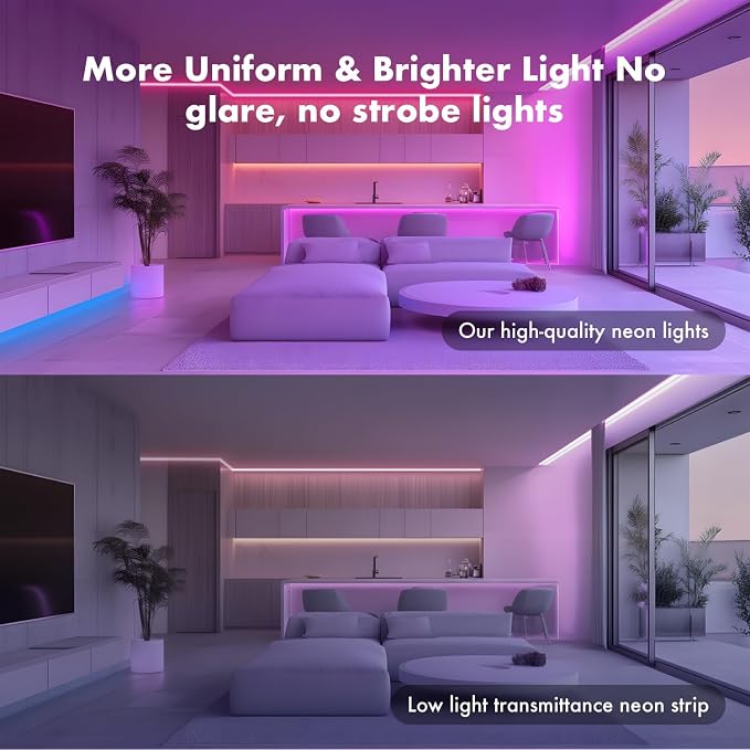 SILFU Neon Rope Lights, 100FT RGB LED Strip Lights | Waterproof IP67 LED Lights - Image 3