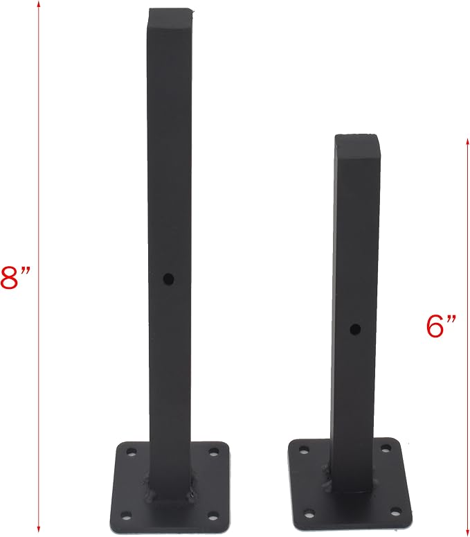 AddGrace Industrial Black Shelf Brackets 8 Inch L Brackets - Image 2