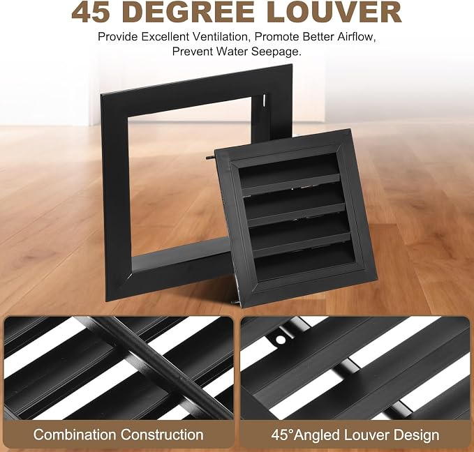 PATIKIL 12" x 12" Return Air Vent Cover, Aluminum Alloy Return Air Grille - Image 4