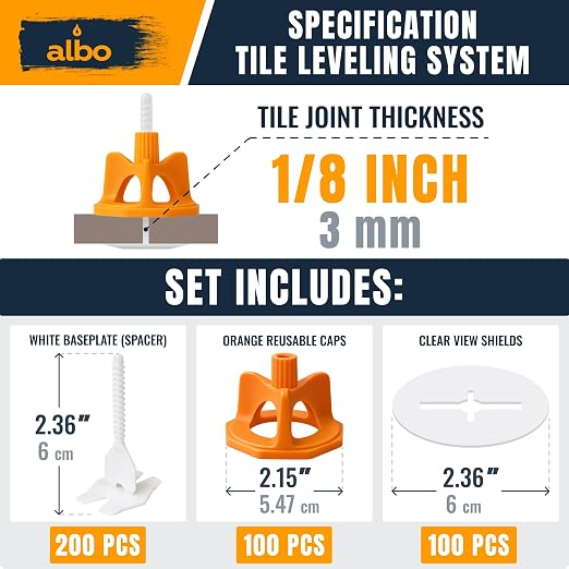 ALBO Tile Leveling System Set 1/8 inch - Image 2