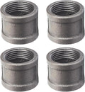 Black Cast Iron Pipe Coupling Fittings, 1/2 Inch Female Thread Connectors by SNGSPKPipeFittings