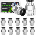 mxuteuk 1/4" OD to 1/8" NPT Push to Connect Fittings Air Hose Fittings by mxuteuk