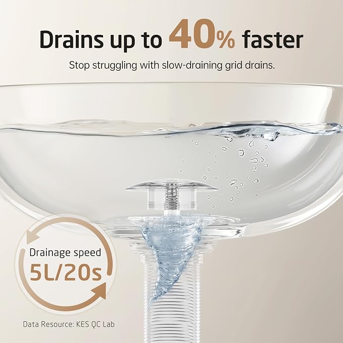 KES Polished Chrome Bathroom Sink Drain - Image 8