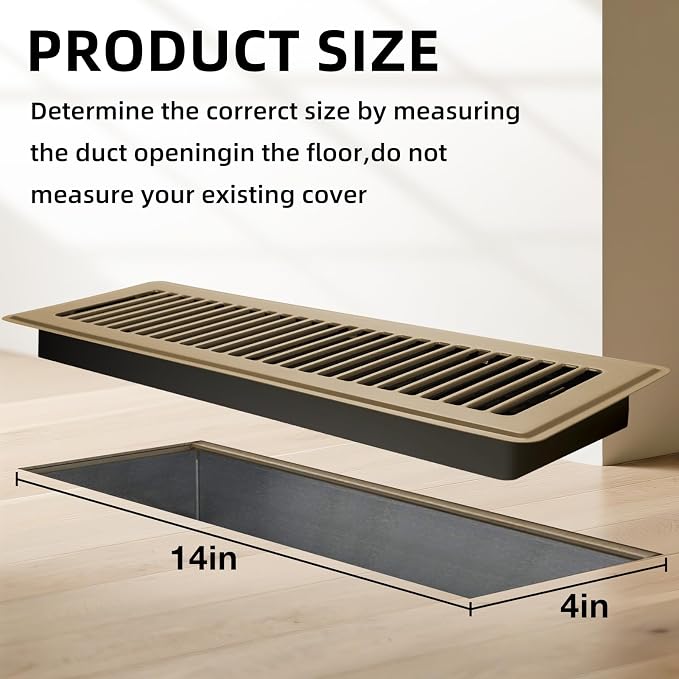 Floor Register 4x14, 6 Pack Floor Vent Covers - Image 5
