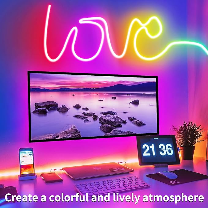 segrass 50ft RGB LED neon Rope Lights LED neon Lights - Image 3