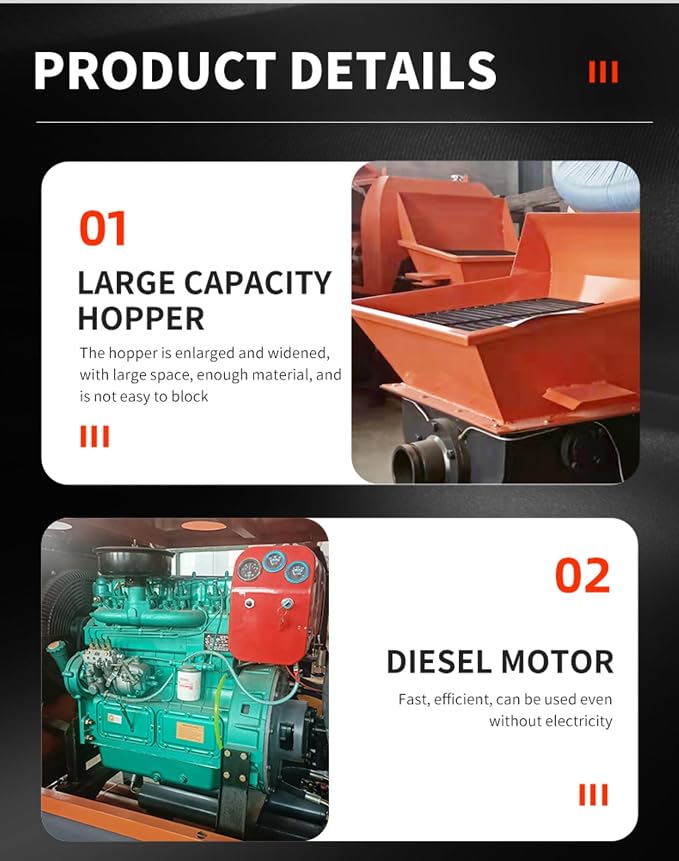 Concrete Line Pump Small Portable Hydraulic Cement Construction Machine | - Image 6