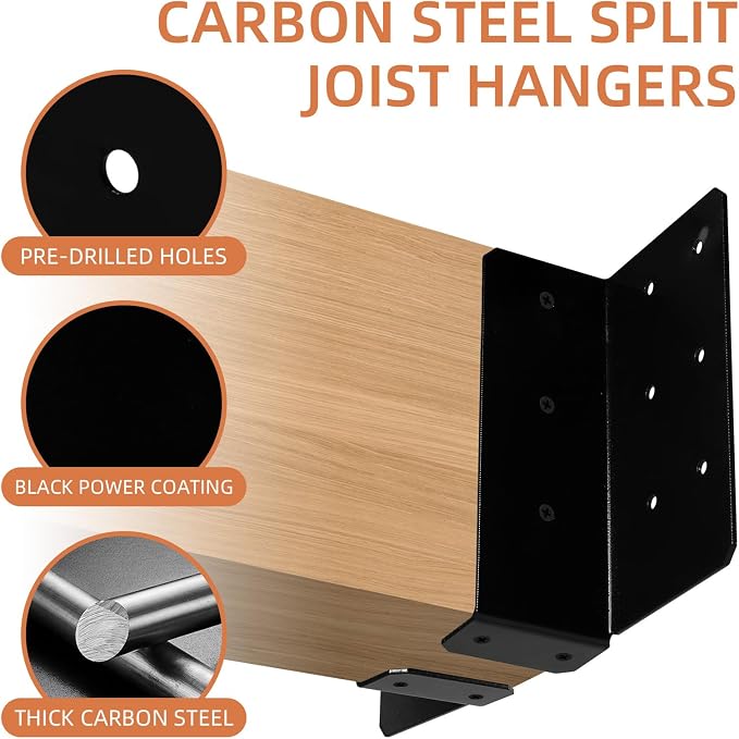 Split Joist Hanger, Wall Mount Joist Bracket - Image 6