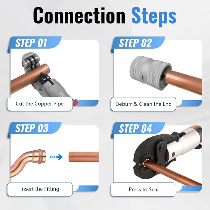 3/4" Copper Press Cross-Over Fitting – Offset Copper Press Connector - Image 6