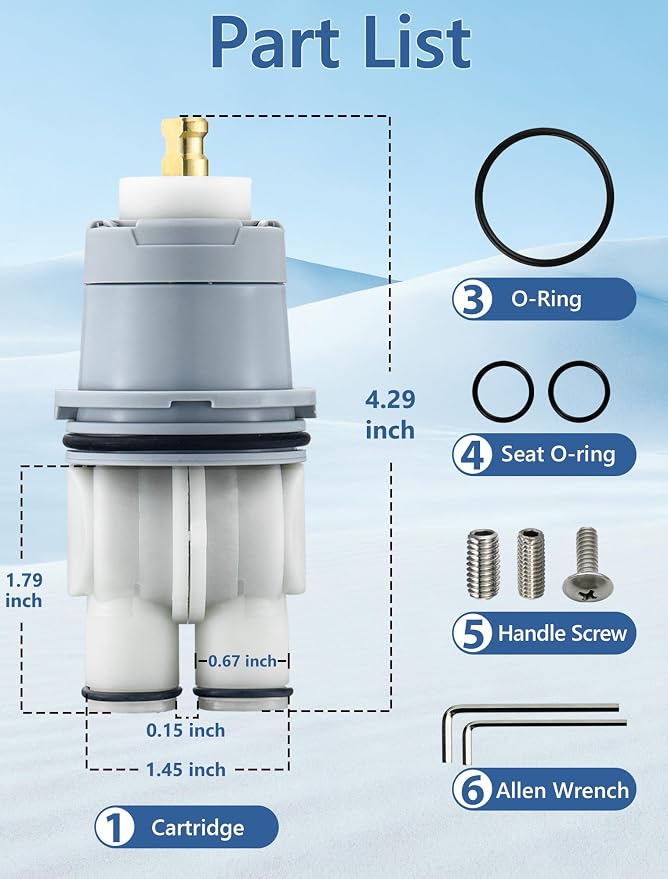 Shower Cartridge Replacement for Delta RP46074 | 1-Pack, Fits Delta 13 14 - Image 5