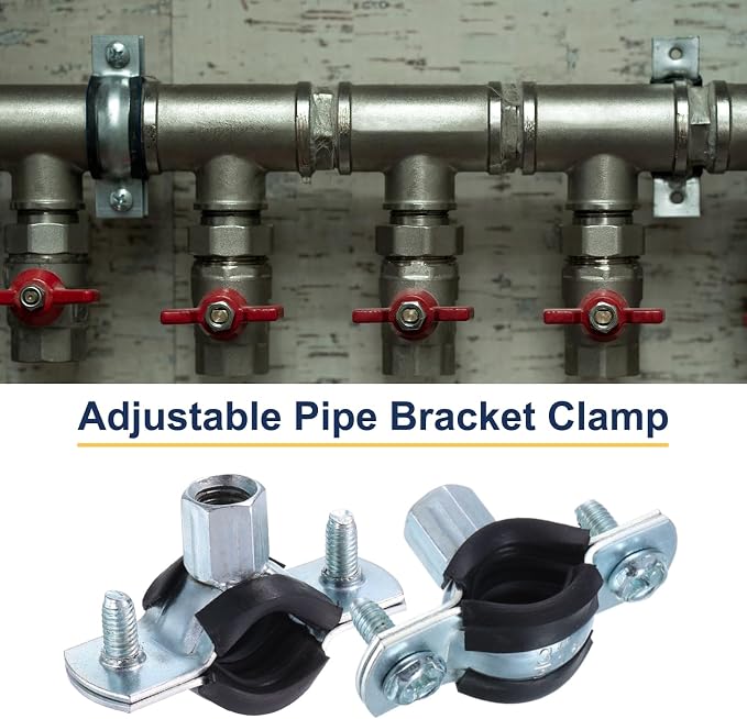 uxcell 12 Pcs Split Ring Pipe Hanger, 16mm/0.6inch Adjustable Pipe Bracket - Image 4