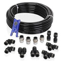 Air Line Tubing Kit, 1/4 Inch OD x 32.8 Feet Polyurethane PU Tube and Push to by Hromee