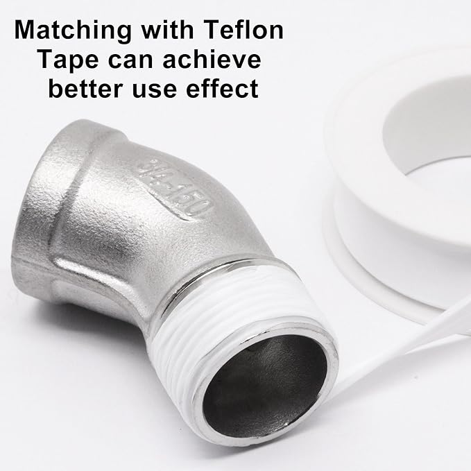 2PCS 45 Degree Elbow Fittings, 3/4" NPT Male Pipe to 3/4" NPT Female 304 - Image 6