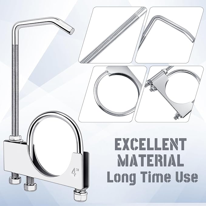2 Pcs 4 Inch Universal Exhaust Clamp - Image 3