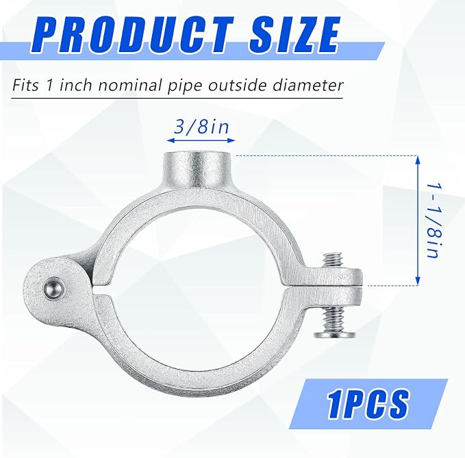 1 Pack 1" Split Ring Pipe Hanger - Image 2