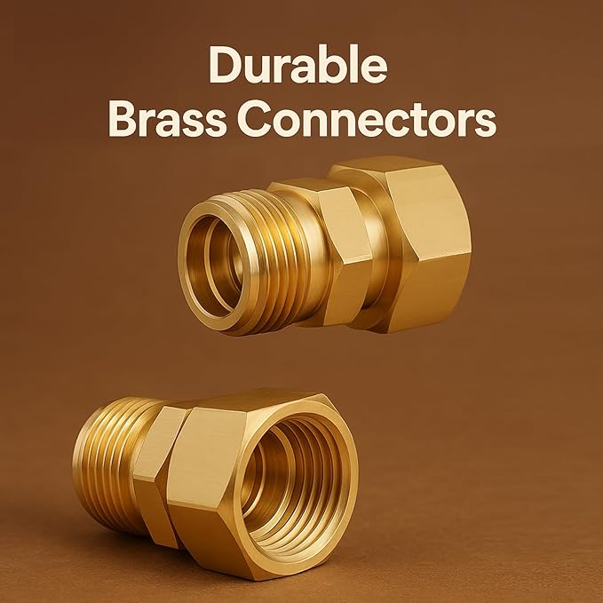 Upgraded No-Leak Easy-Rotate 3/4 GHT Garden Hose Swivel Connector | Brass Hose - Image 5