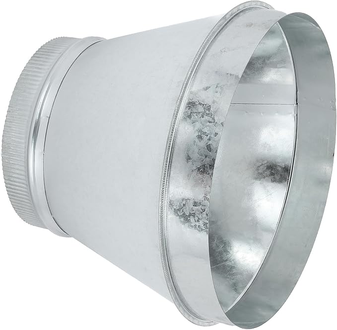 PATIKIL 12 Inch to 8 Inch Duct Reducer, Galvanized Steel Round Air Duct Reducer by PATIKIL