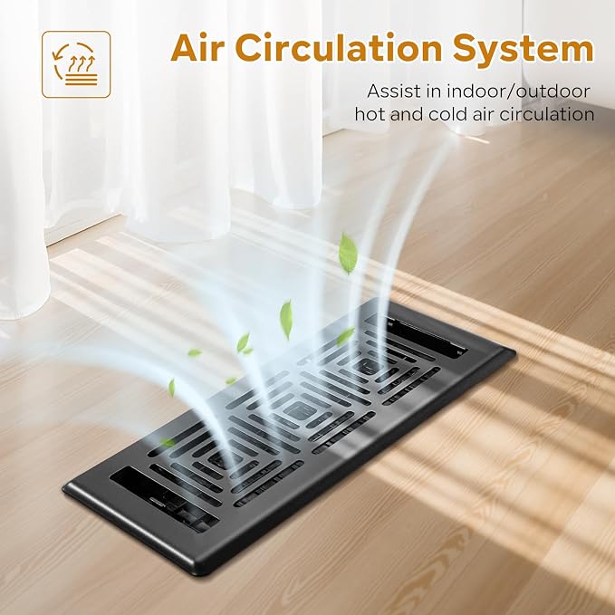 Floor Register 6x14, Heavy Duty Steel Walkable Floor Vent Covers, Adjustable - Image 4