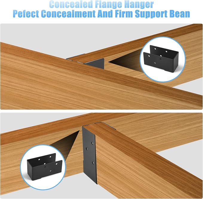 24 Pcs 2"x4" Concealed Joist Hangers - Image 6