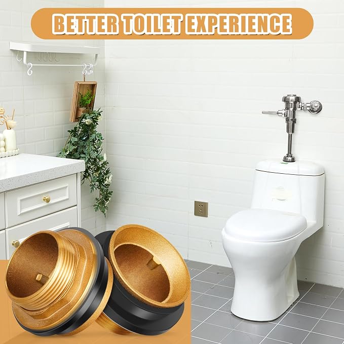 Zonon 3 Pcs 1-1/2 Inch 100% Brass Closet Spud Urinal Spud Flush Valve Parts - Image 5
