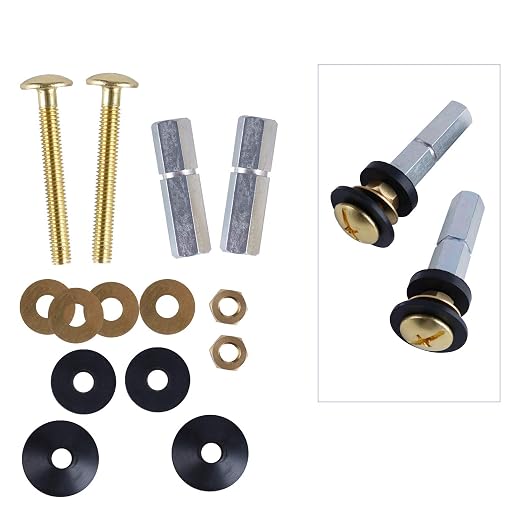 Hibbent 2 Pcs Toilet Tank to Bowl Bolts Kit, Solid Brass Toilet Bolts - Image 5
