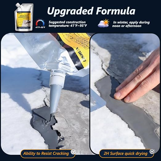 Concrete Crack Filler, 1 LB High Elasticity Cement Crack Filler, Self-Leveling - Image 5