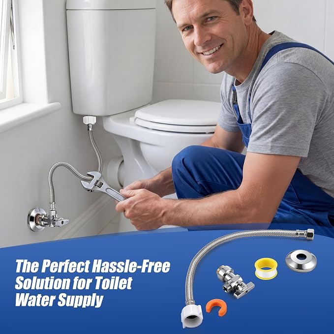 Dreyoo Complete Toilet Shut Off Valve Set - Image 7