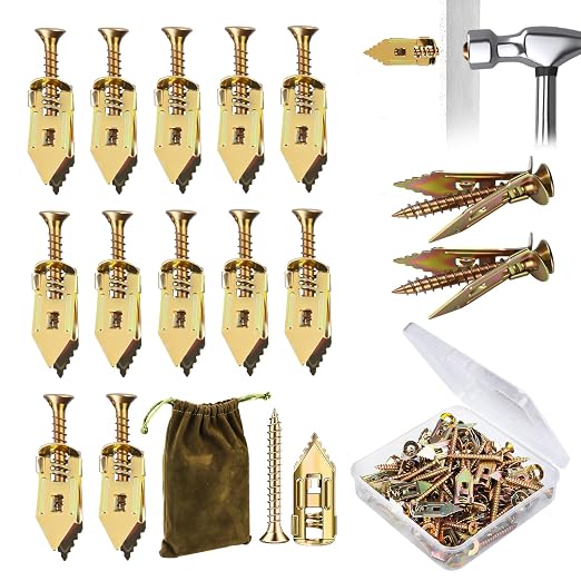 50 Set Self Drilling Drywall Anchors and Screws, Dry Wall Anchors Heavy Duty by Unknown