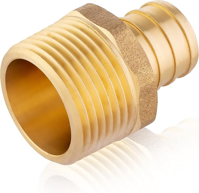 50C Pex Barb Crimp Brass Fittings 3/4Inch x 3/4Inch NPT Male Adapter | ASTM by EFIELDPEXTUBING