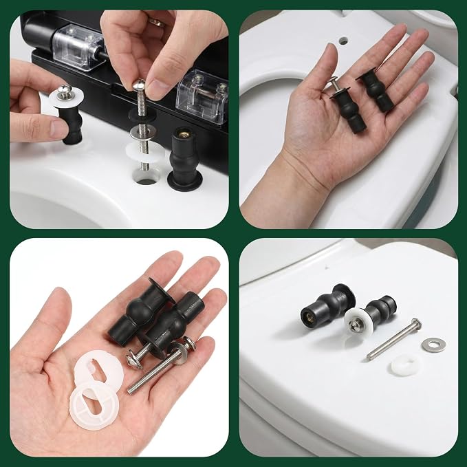 6Pcs Top Mounting Toilet Seat Hardware Toilet Seat Hinge Bolts - Image 7
