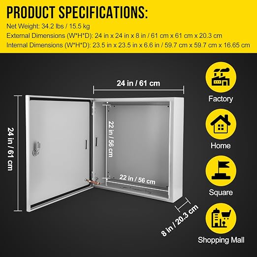 Garvee Outdoor Electrical Box, NEMA 4X Electrical Enclosure Box IP66 Waterproof - Image 6
