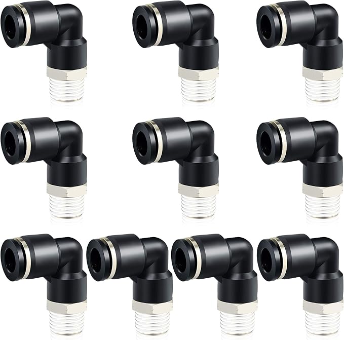 TAILONZ 4mm x 1/4" NPT Push to Connect Elbow Fitting 10pcs | Copper&Plastic - Image 7