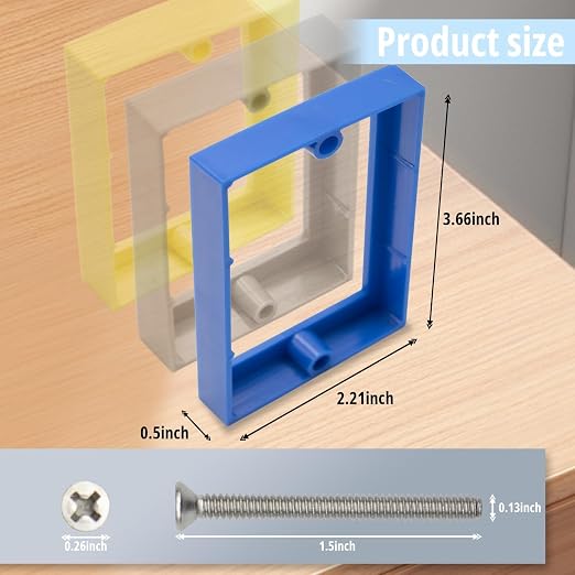 Single Gang Outlet Box Extender Yellow 10-Pack | Premium ABS extender - Image 2