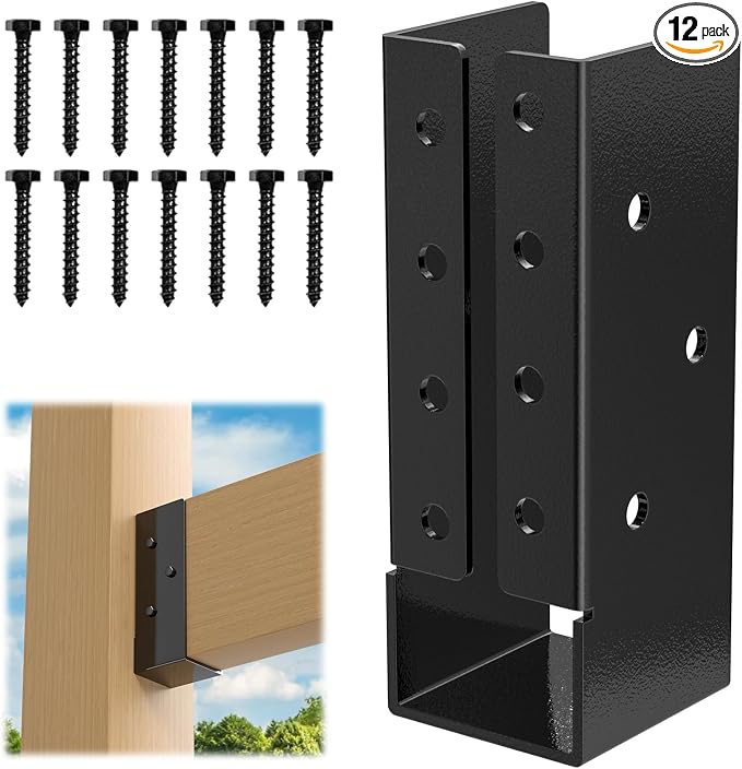 Concealed Joist Hanger 12 Pack 2"x6" Outdoor Concealed Joist Hangers | Q235B by FMhotu