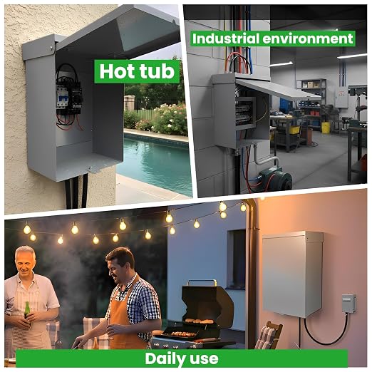 16x12x6 Metal Outdoor Electrical Box, IP66 Waterproof Lockable Enclosure | - Image 6
