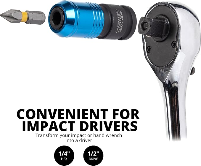NEIKO 30285A Impact Wrench Adapter, 3/8" Drive Female to 1/4" Hex Converter - Image 4