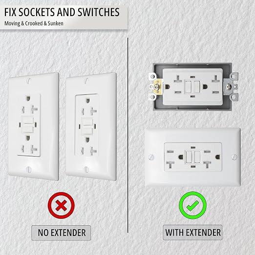 Single Gang Outlet Box Extender, 1 Pack | Includes screws; suitable - Image 5