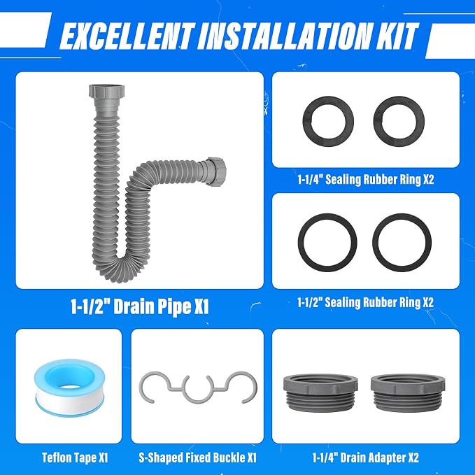 Cinsda 1-1/2" & 1-1/4" P-trap - Image 5