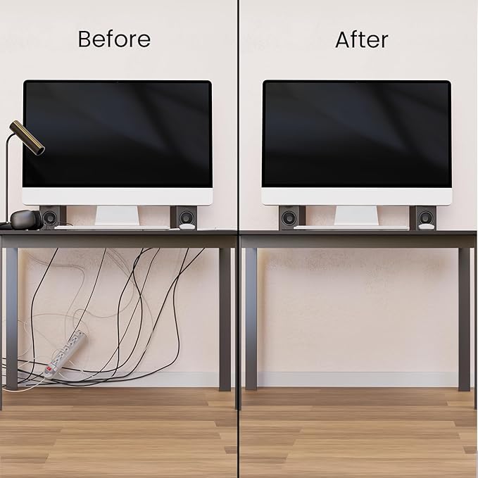 EVEO Cable Management Under Desk Kit- Under Desk Cable Management Cord Cover - Image 4