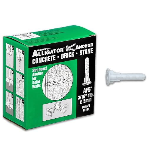 TOGGLER Alligator AF5 Wall Anchors 3/16", Screws not Included Pack of 200 | by TOGGLER