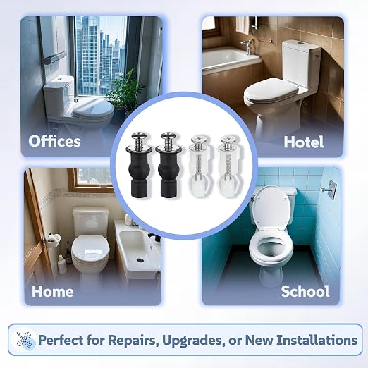 2 Set Toilet Seat Screws, Stainless Steel Toilet Seat Bolts - Image 7