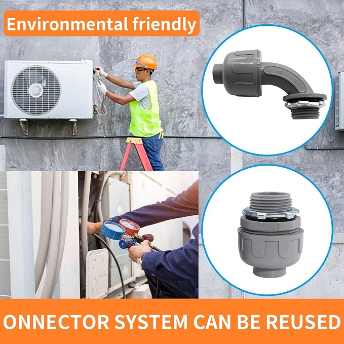 3/4 Inch Liquid Tight Connector PVC Electrical Conduit Fittings Straight 180 - Image 5